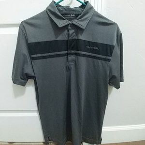 Travis Mathew Gray / Black Mens Golf Polo M
